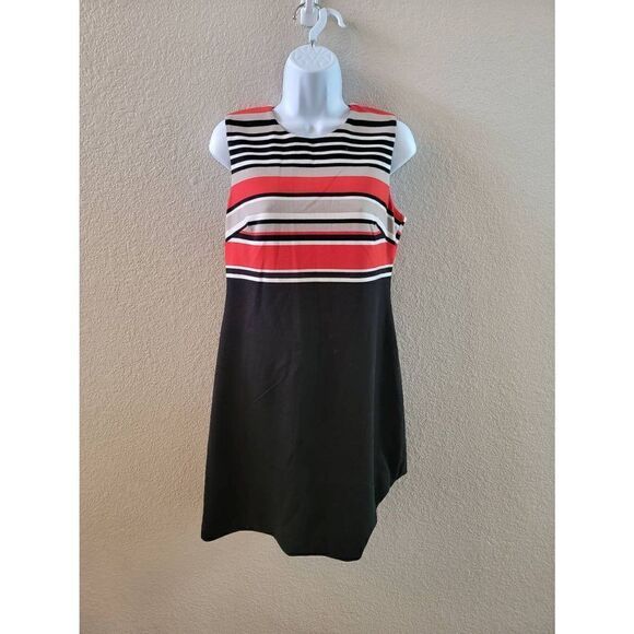 Calvin Klein Women's Multicolor Striped Sleeveless Sheath Dress Size 8 - Picture 1 of 5